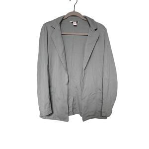 Athleta BlazerStyle Cardigan Women's Size 4  Blue/Grey Soft GorpCore OfficeChic